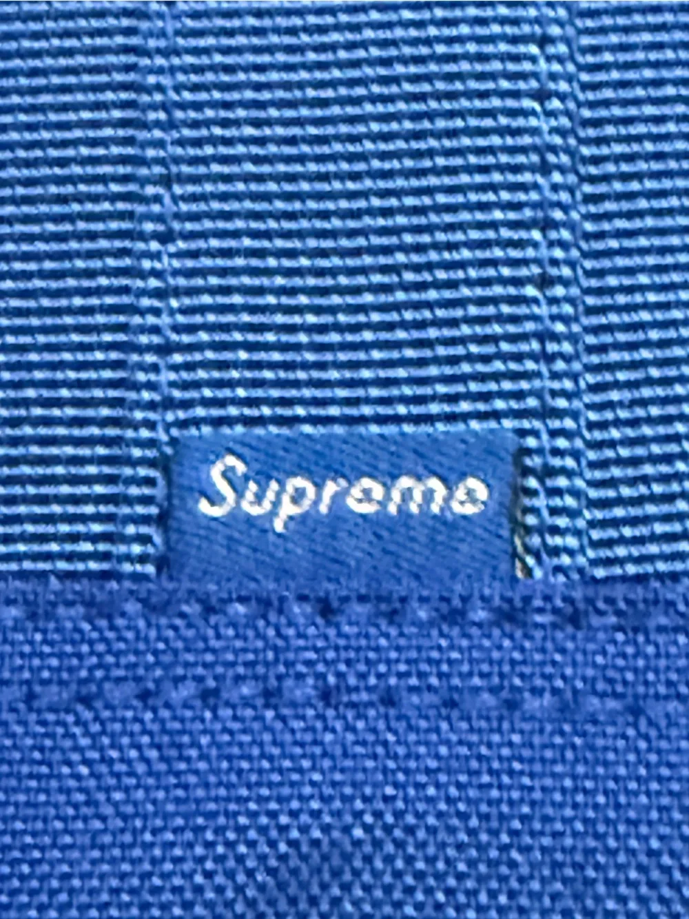 Supreme Royal Blue Cordura Duffel Bag with White Accents